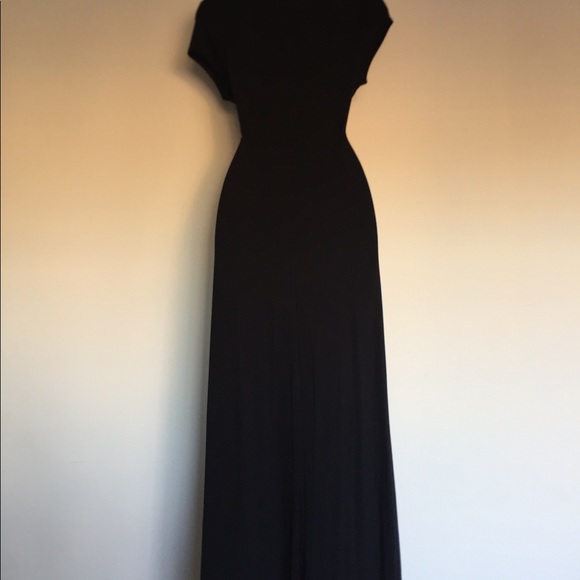 Black Cowl Neck Maxi Dress L - Picture 3 of 3